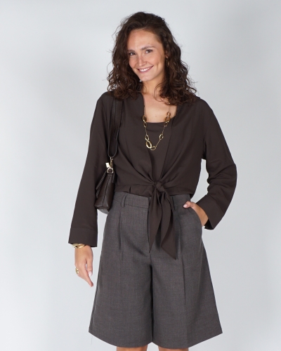 YAYA Twinset geknoopte blouse en si 01-201231-607