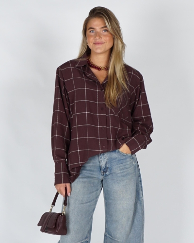 Refined Department R2609963084 CHECK BLOUSE NARO