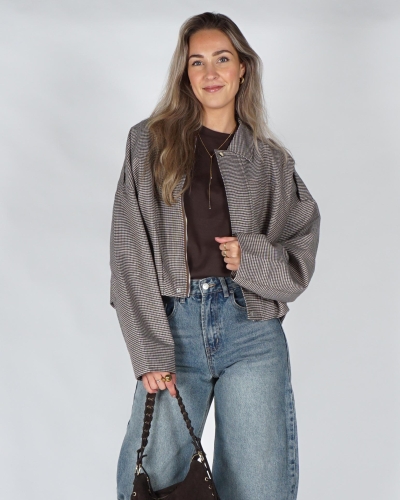 Gossip 8121 CHECKERED BALLON JACKET