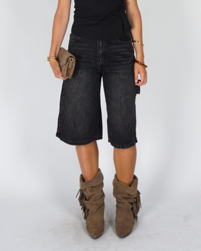 Gossip A3473 DENIM BERMUDA CARGO DETAIL