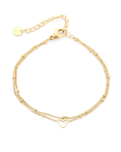 Gossip JE15503 DUBBELE ARMBAND HARTJE
